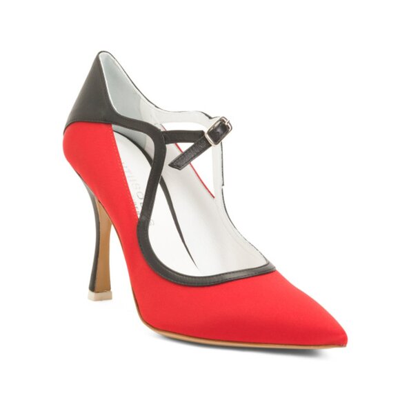 BEAUTIISOLES Red Made In Italy Jenny Mary Jane Heels
